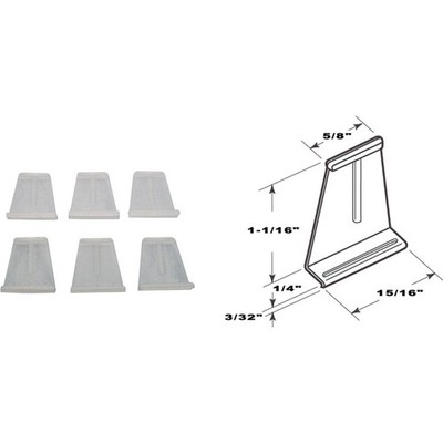 Prime-Line White Spline Channel Pull Tab (25-Pack) PL14618 PRIME-LINE PL14618