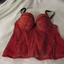 Adore Me Red Lace Corset EXCELLENT USED 40C