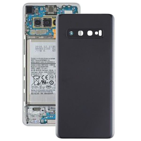 FüR Samsung Galaxy S10 SM-G973 Akkudeckel Backcover RüCkseite Schwarz-image