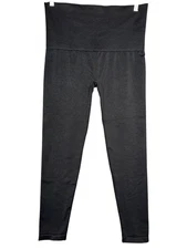 Spanx Assets Seamless Shaping Slimming Leggings Black 1X Stretch Pant 20339R