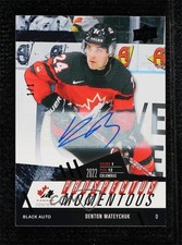 2024 Upper Deck Team Canada Juniors Black 1/1 Denton Mateychuk #PM-10 Auto 0b6z