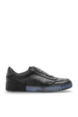 DOLCE&GABBANA Black Leather Sports Sneakers New & Authentic