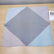 ETON Mens Black White Pink Blue Micro Dot Diamond Geo Pocket Square 100 Silk