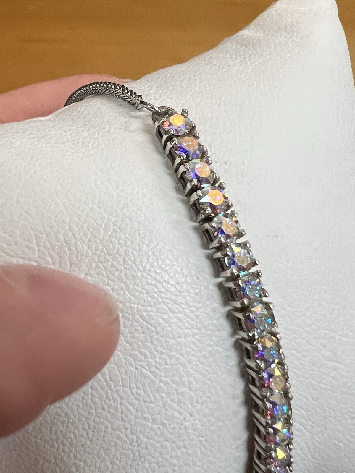 Djoy D'Joy Sterling Silver Rainbow Rhinestone Cin… - image 3