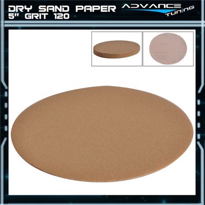 Dry 5Inch No Hole Sand Paper Disc 120 Grit Repair Sanding Sandpaper 10PC