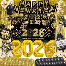 Happy New Year Backdrop Banner Decorations Kit