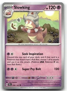 Slowking 058/142 Stellar Crown Uncommon Pokemon TCG