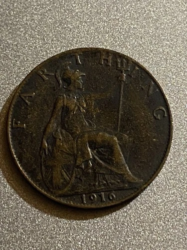1916 George V Farthing — photo from the most recent tracked eBay sale