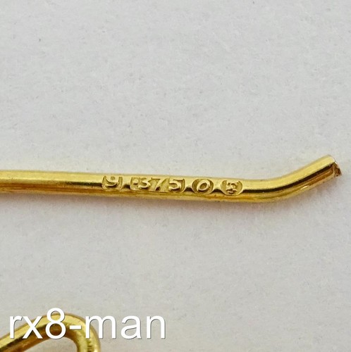 1969 Excelente par de pendientes cruzados colgantes de oro macizo de 9 quilates para niños - Imagen 4 de 5