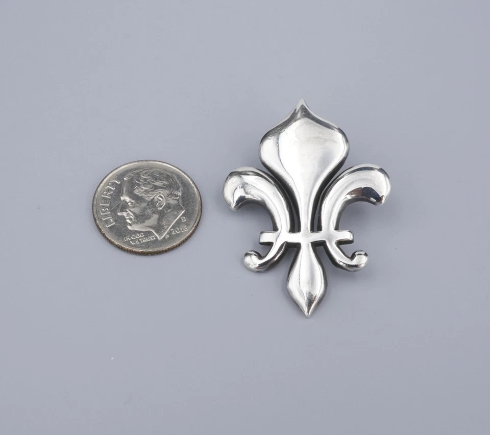 Colgante James Avery Fleur De Lis Plata de Ley Grande 1.4" Raro Retirado PS2251 Foto 4 de 4