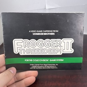 Frogger II 2 : Threeedeep W / MANUAL Colecovision Parker Brothers Cart Coleco#ML