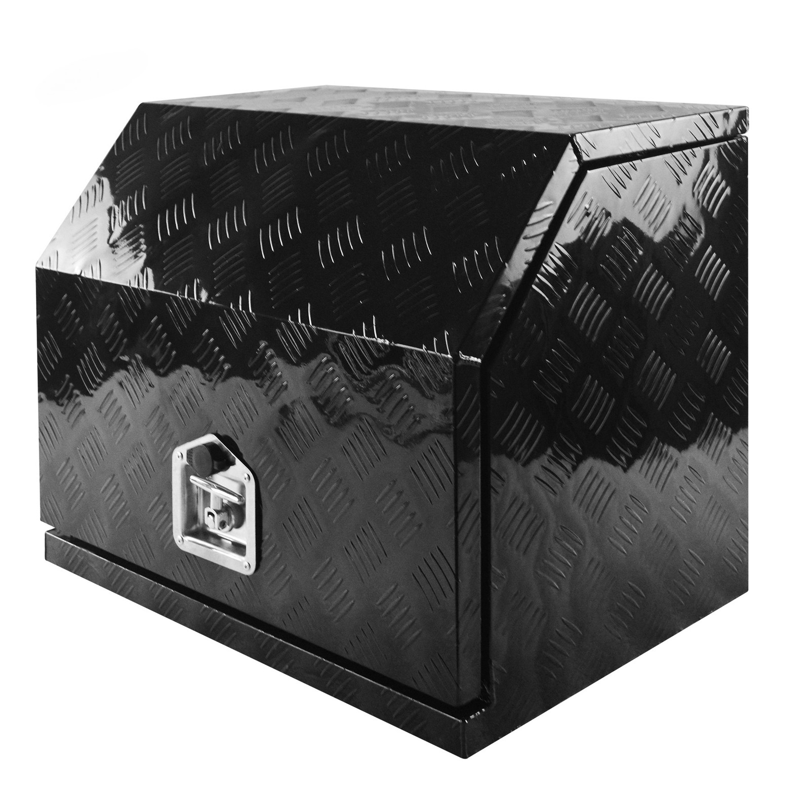 24"x19"x15" Black Aluminium Generator Toolbox Box For Outside/RV/Truck/Trailer