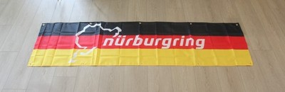 Nurburgring Racing Banner Flag Big 2x8 ft  German F1 Race Racetrack Garage