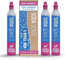 CO2 Cartridges - 3PK Easy Connect 60L CO2 Cylinder Set of 3 Pre Filled CO2 Tank