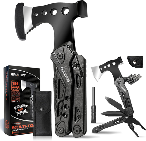 Utensile Multifunzione 12 In 1 In Acciaio Inossidabile. Include Martello, Pinza, Sega, Cacciaviti E Apribottiglie. Pieghevole E Compatto (13,8 Cm). Ideale Per Campeggio, Escursionismo E Fai Da Te. - 3