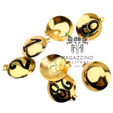 Pulce numero reggimento per fregio vaira bersaglieri metallo dorato 25mm