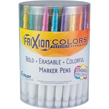 PILOT FriXion Colors Erasable Marker Pens, Bold Point, Assorted Color Inks, T...