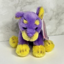 Russ Yomika Dreamers Purple Yellow Doberman Dog Mini Plush 5"