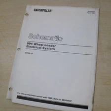 CAT 994 Wheel Loader Electrical System Schematic Manual wiring shop 9YF SERIES