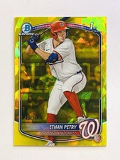 2025 Bowman Draft Sapphire Ethan Petry Chrome Gold Refractor 1st #/50 Nationals