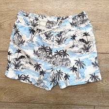 Janie and Jack Tropical Swim Trunks Shorts Toddler Boy 2T Palm Tree Blue White