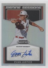 2022 Panini Prizm Draft Picks Signing Sessions Evan Justice #SS-EJ Auto et0