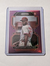 2022 Panini Prizm Tier II Cristopher Sanchez #219 Purple Prizm Rookie RC HOT!