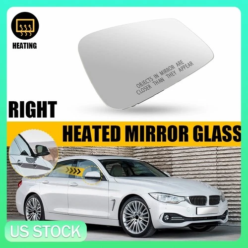 Right Passenger Heated Outer Rear View Mirror Glass For BMW 320i 328d 328i 428i