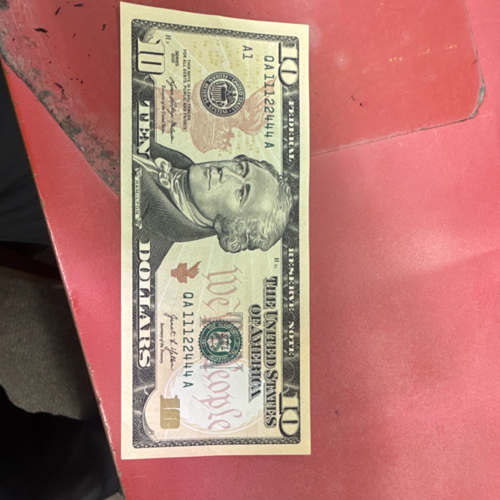 2021 US $10 Federal Reserve Note Uncirculated Serial OA11122444A to 449A. 6 bill