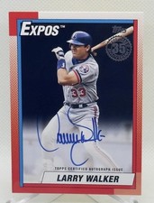 Larry Walker Rookie Cards Checklist and Autographed Memorabilia Guide 22