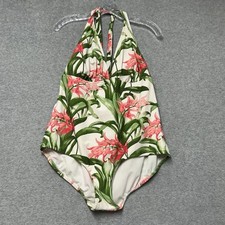 Catalina Womens Halter Neck Floral One-Piece Swimwear Plus Size 2X Swimsuit Lily