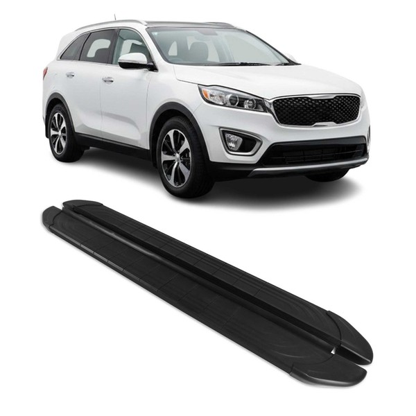 Trittbretter Seitenschweller FüR Kia Sorento 2012-2014 Aluminium Schwarz 2Tlg-image