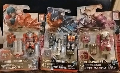 Transformers Potp Micronus, Vector Prime & Liege Maximo..Prime Masters NIB U.S.