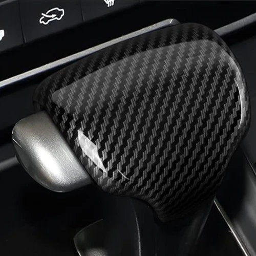 ABS Carbon Fiber Gear Shift Knob Cover Trim For Honda CR-V 2017-2021