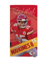 Patrick Mahomes Kansas City Chiefs Strandtuch Handtuch Nflpa Lizensiert