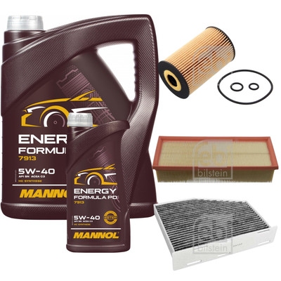 FEBI BILSTEIN Inspektionspaket 6L MANNOL Energy Formula PD 5W-40 für VW Tiguan