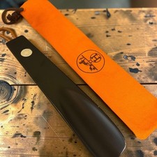 Authentic Hermes Shoehorn Clou de Ser seller Short Size PM W/Dust Bag Orange