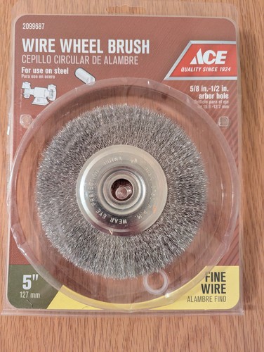 Spazzola ruota filo fine Ace 5" per perno 5/8" modello 2099687 - Foto 1 di 2