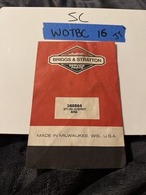 (1) Briggs & Stratton 260584 Governor Link Spring Genuine OEM Part 692207 Nos