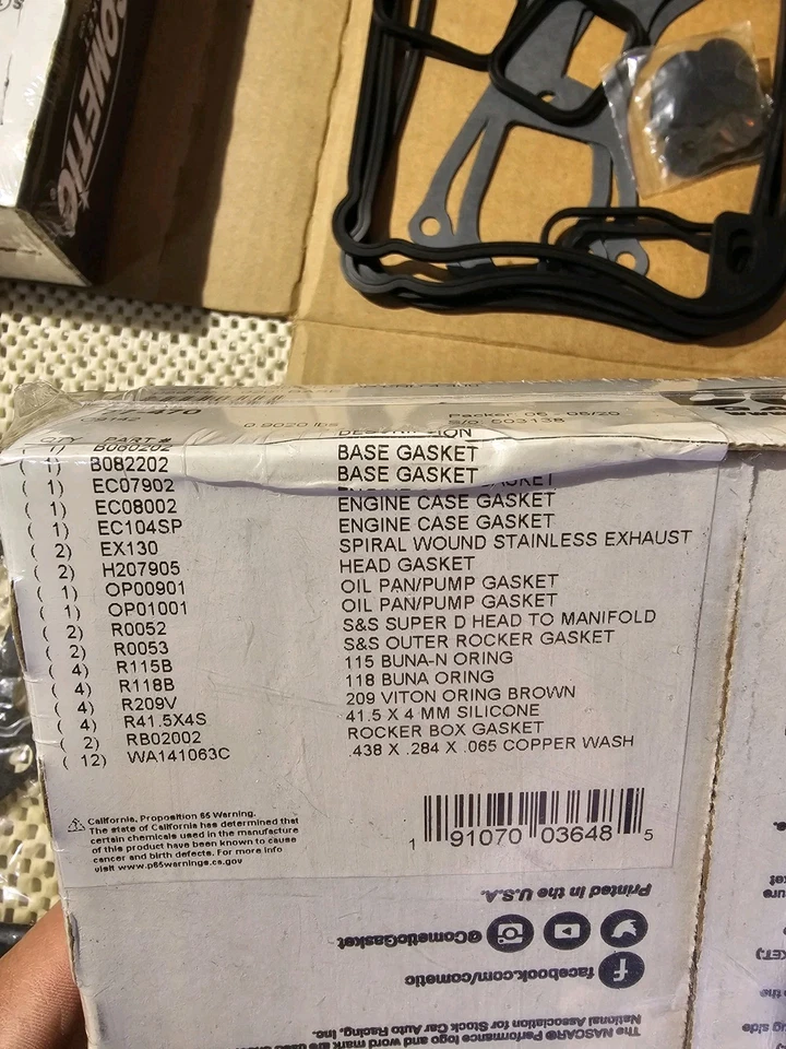 LOTE SELLOS/JUNTAS HARLEY DAVIDSON (CAJA ABIERTA NUNCA USADA) Foto 4 de 4