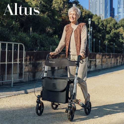 Altus Euro Walker Mobility Rollator Seat Aluminium Frame - Silver Altus - Picture 2 of 8