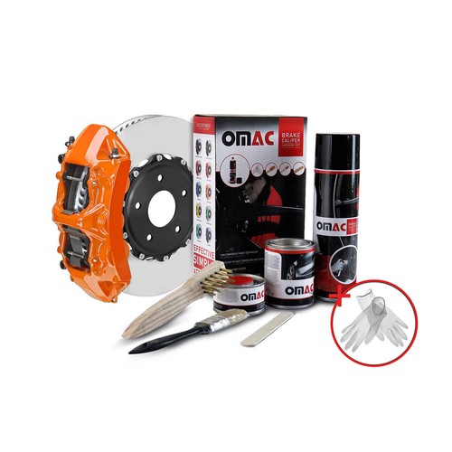 OMAC Brake Caliper Epoxy Based Car Paint Kit Arizona Orange Glossy High-Temp - Picture 1 of 7