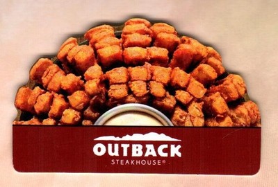 OUTBACK STEAKHOUSE Bloomin' Onion ( 2023 ) Die-Cut Gift Card ( $0 - NO VALUE )