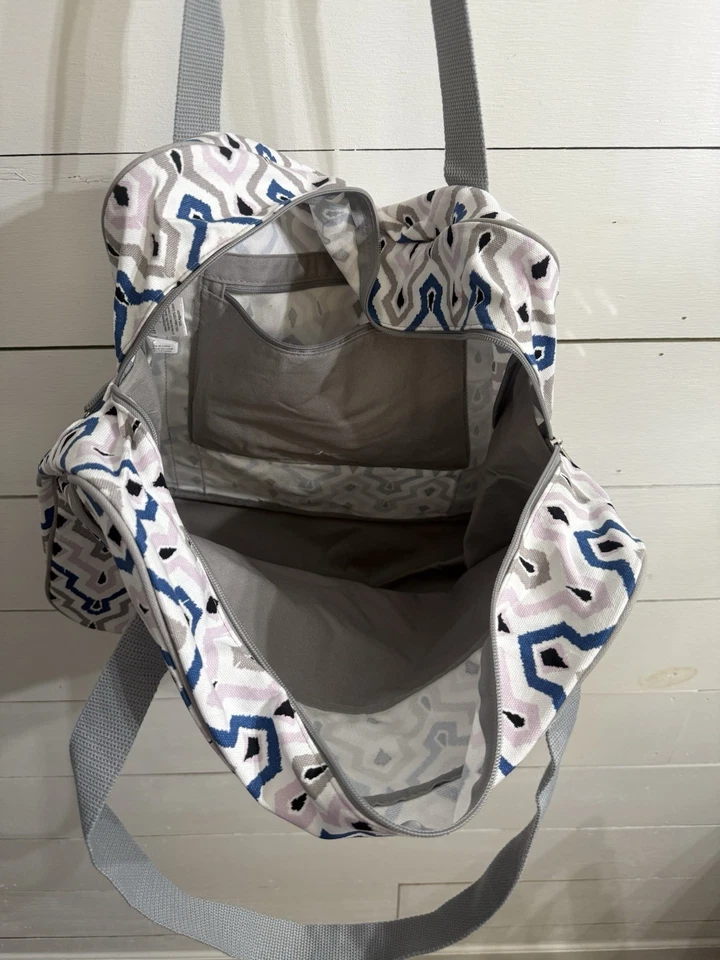 Thirty-One 31 Away For The Weekender in Ikat Waves Grey Purple Blue NWOT - Image 3 of 4