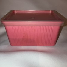 Vtg Goody Handi Box Lid USA Pink Plastic Storage Hair Slide Barrette Holder 80s