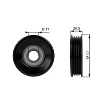 GATES Spannrolle Keilrippenriemen DriveAlign™ T38030 für HONDA CIVIC EG OUTBACK