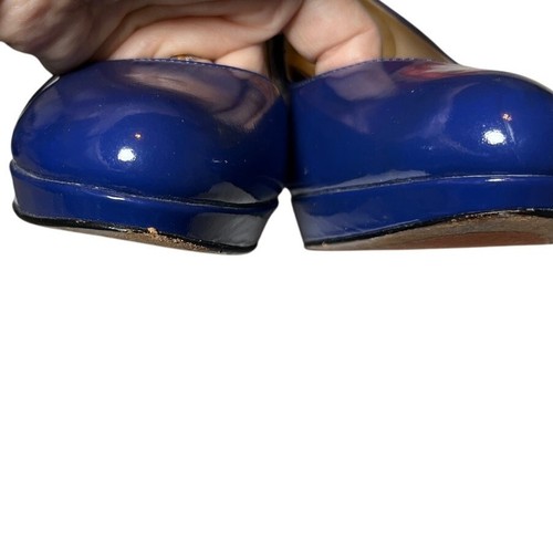 Cole Haan Blue Patent Heels 7.5B Mid Pump Leather Comfort Shoe Dopamine Power - Picture 3 of 14
