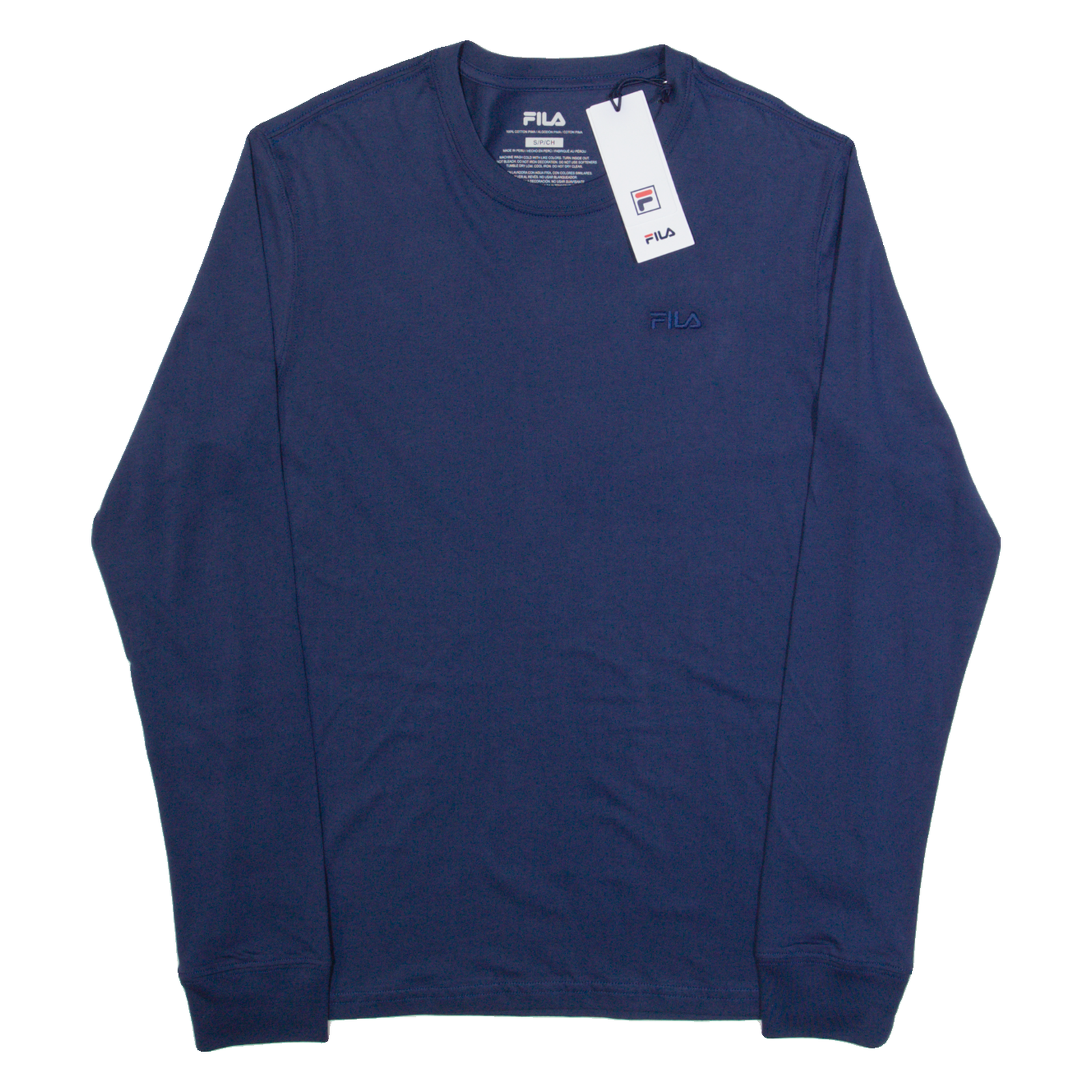 FILA T shirt uomo blu manica lunga S