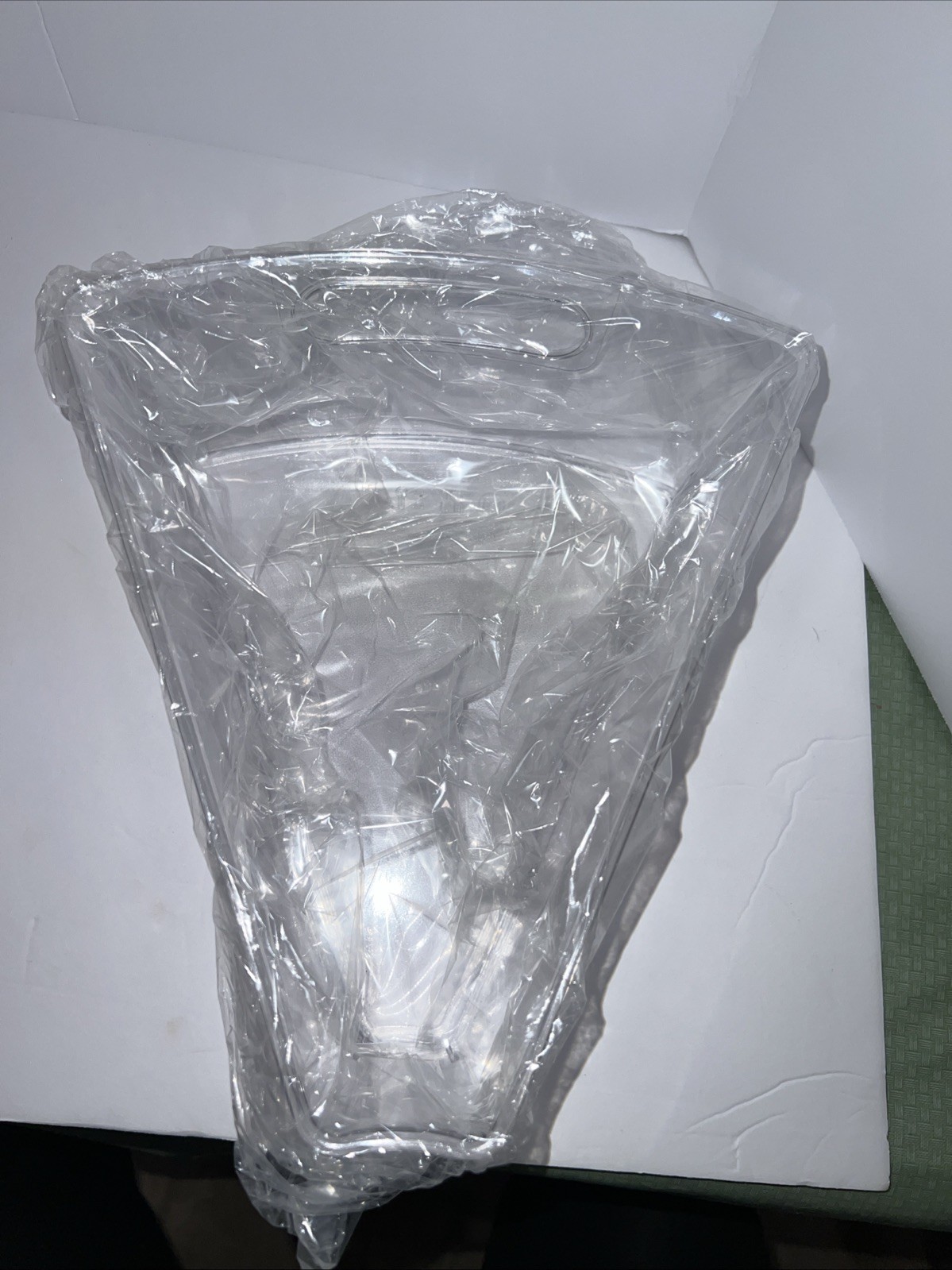 Oubonun Lazy Susan Organizers Set of 4, 10.2”X 9.4”X 4” Plastic Transparent Kitc