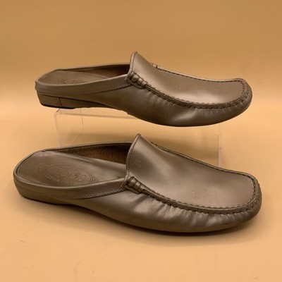 Tods Driving Loafers Mules Slip On Leather Italy Women's US 9? Read Description